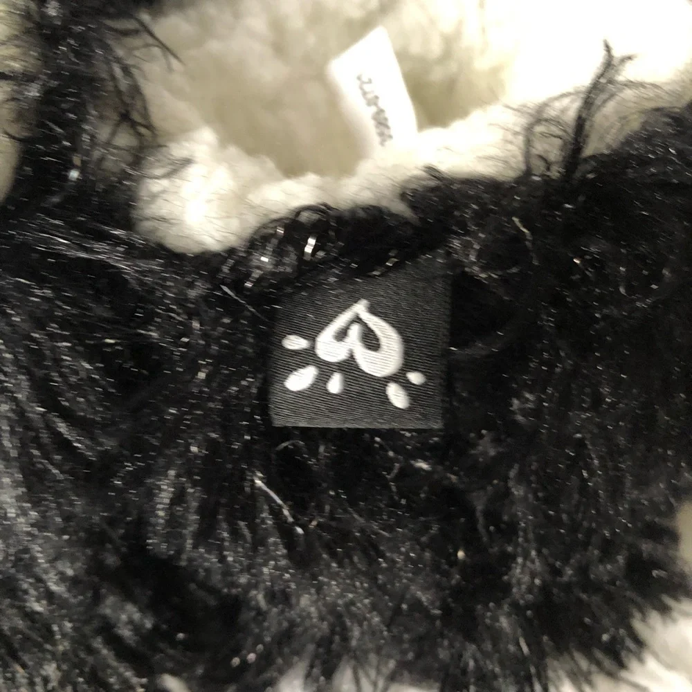 Justice Slipper Girls‎ Size S/M 13-4 Cozy Bootie With Grippers Black New